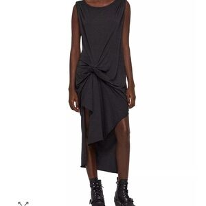 ALLSAINTS Riviera Devo Gathered Jersey Dress (Small)